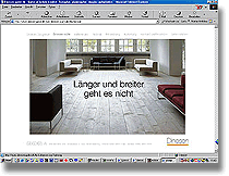 Homepage der Firma Dinesen - Hersteller hochwertiger Dielenbden